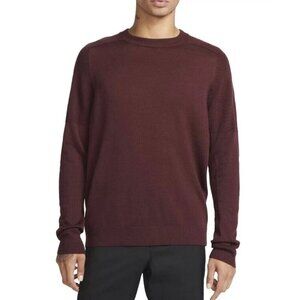 Nike TW Tiger Woods Men's Knit Golf Sweater Burgundy Crush